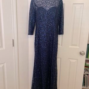 Jade couture evening gown